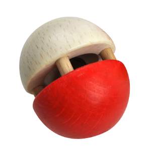 Kugel-Glöckchen rot/natur