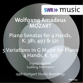 Mozart: Sonatas for Piano 4 Hands, K. 381, 497 & 521 and 5 Variations in G Major for Piano 4 Hands, K. 501