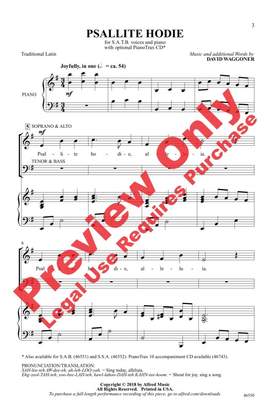 Waggoner, David: Psallite Hodie SATB