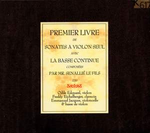 Senaillé: Premier livre de sonates à violon