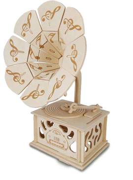 Quay Woodcraft Construction Kit Gramophone