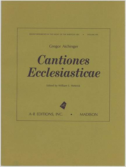 Aichinger: Cantiones Ecclesiasticae