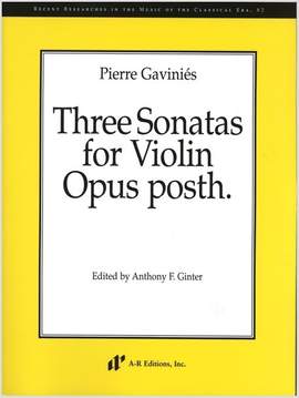 Gaviniés: Three Sonatas for Violin, Op. posth.