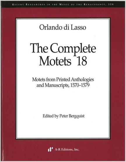 Lasso: Complete Motets 18