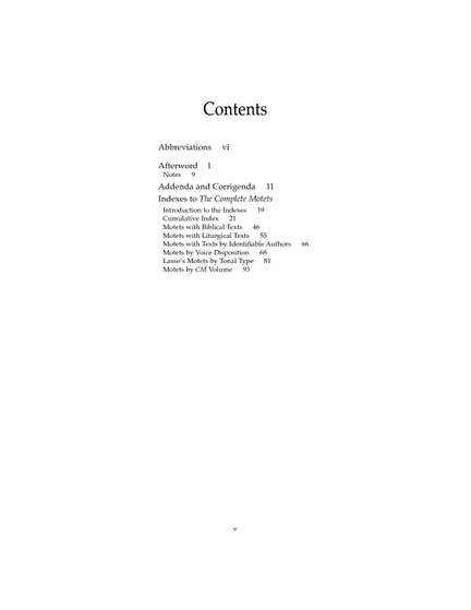Lasso: Complete Motets, Suppl.