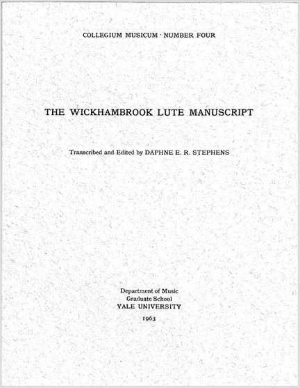 Wickhambrook Lute Manuscript