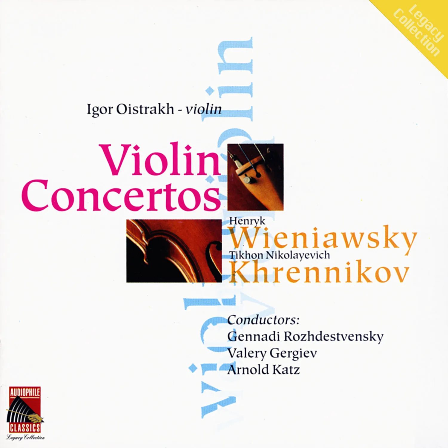 2024年激安 Violin Wieniawski: Concertos Three Khrennikov: - 2 & 1 Nos. クラシック