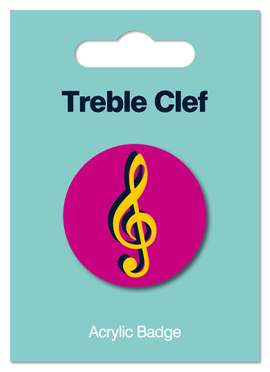 Acrylic Badge - Treble Clef