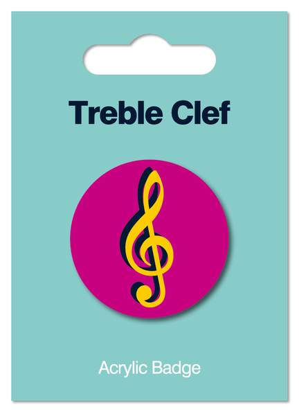 Acrylic Badge - Treble Clef