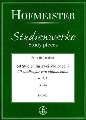 Battanchon, F: 50 studies for two violoncellos 3 op. 7, 3 Vol. 3