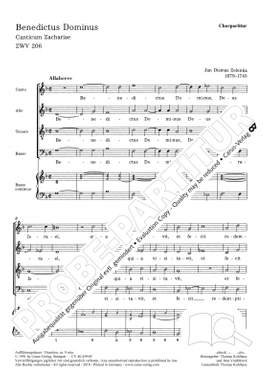 Zelenka, Jan Dismas: Benedictus Dominus Deus Israel