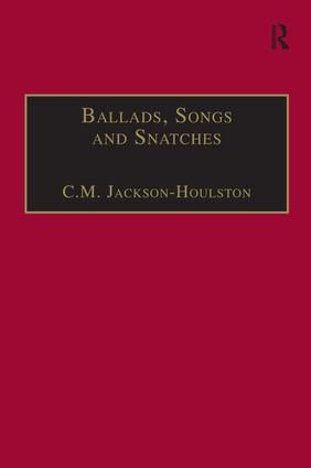 Ballads, Songs and Snatches: The Appropriation of Folk Song and Popular Culture in British 19th-Century Realist Prose