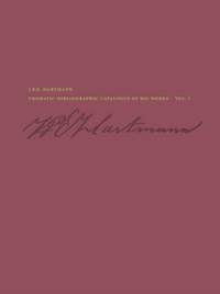 J. P. E. Hartmann: Thematic-Bibliographic Catalogue of his Works