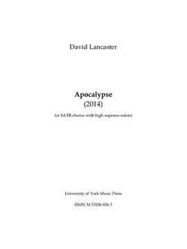 David Lancaster: Apocalypse