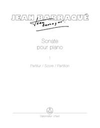 Barraqué, Jean: Sonate pour piano