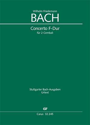 W. F. Bach: Concerto in F major for two harpsichords, BRWFB A 12