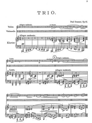 Graener, Paul: Trio op. 61 for violin, cello and piano