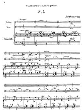 Herrmann, Eduard Emil: Two Russian Songs for Piano Trio based on songs by Glinka and Balakirev