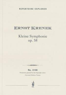 Krenek, Ernst: Kleine Symphonie op.58