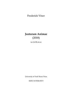 Frederick Viner: Justorum Animae SATB Divisi