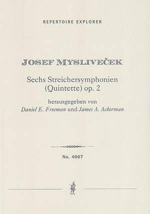 Myslivecek, Josef: Six String Symphonies (Quintets), Op. 2