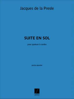 Jacques de la Presle: Suite En Sol 2 Violons Alto Et Vlc Materiel