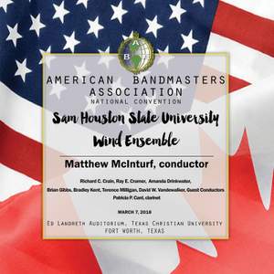 2018 American Bandmasters Association (ABA): Sam Houston State University Wind Ensemble [Live] Product Image