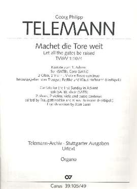 Telemann: Let all the gates be raised TVWV 1:1074