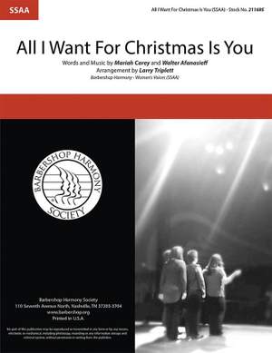 Mariah Carey_Walter Afanasieff: All I Want for Christmas Is You