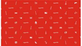 Red Wrapping Paper Pack X 4 Sheets