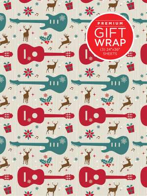 Wrapping Paper - Guitars & Reindeer Theme