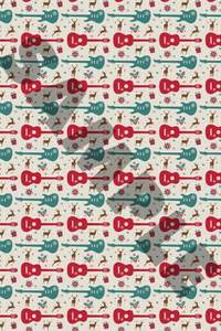 Wrapping Paper - Guitars & Reindeer Theme