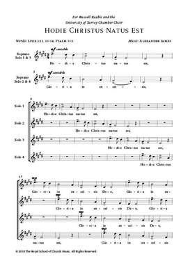 Alexander James: Hodie Christus Natus Est