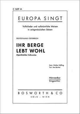 Ihr Berge lebt wohl