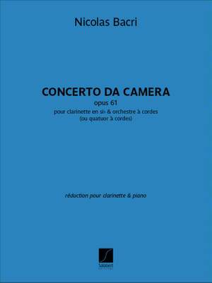Nicolas Bacri: Concerto da camera opus 61