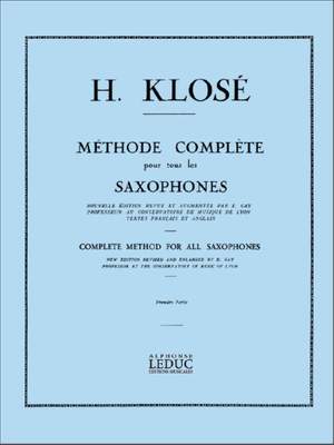 Hyacinthe-Eléonore Klosé: Méthode de Saxophone Vol. 1