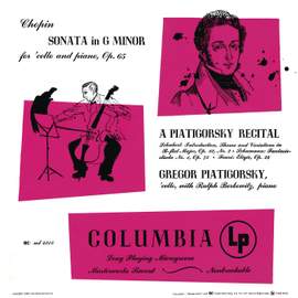 Piatigorsky Plays Chopin, Schubert, Schumann & Fauré