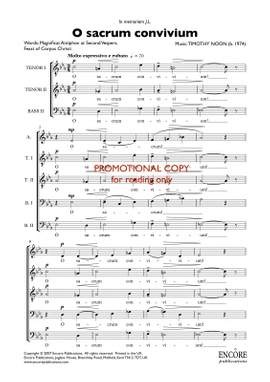 Timothy Noon: O sacrum convivium