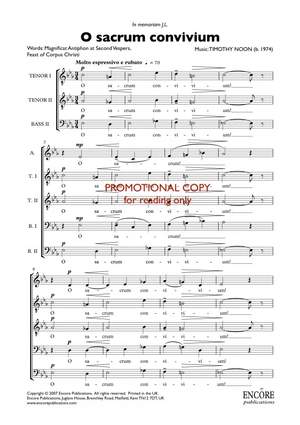 Timothy Noon: O sacrum convivium
