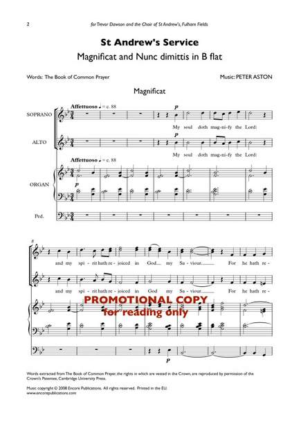 Peter Aston: St Andrew's Service