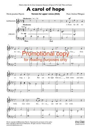 Andrew Millington: A carol of hope (I)