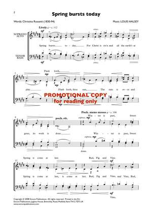 Louis Halsey: Spring bursts today