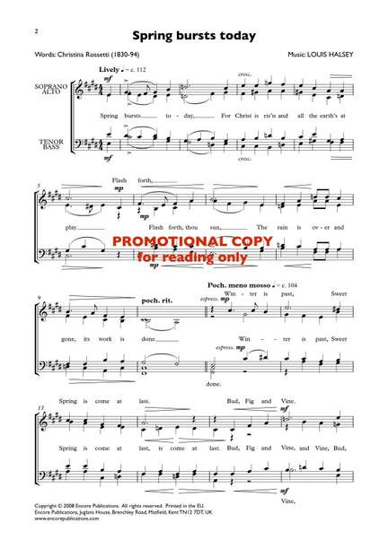 Louis Halsey: Spring bursts today