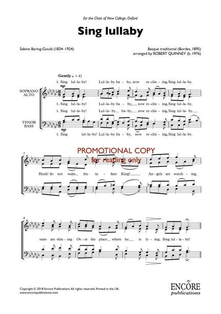 Robert Quinney: Sing lullaby