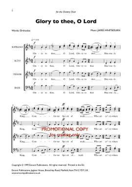 James Whitbourn: Glory to thee, O Lord