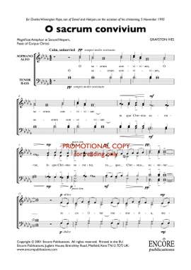 Grayston Ives: O sacrum convivium