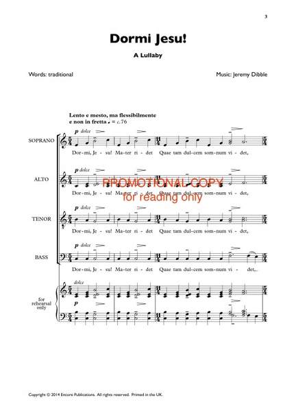 Jeremy Dibble: Dormi, Jesu!