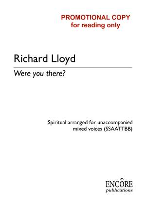 Richard Lloyd: Were you there?