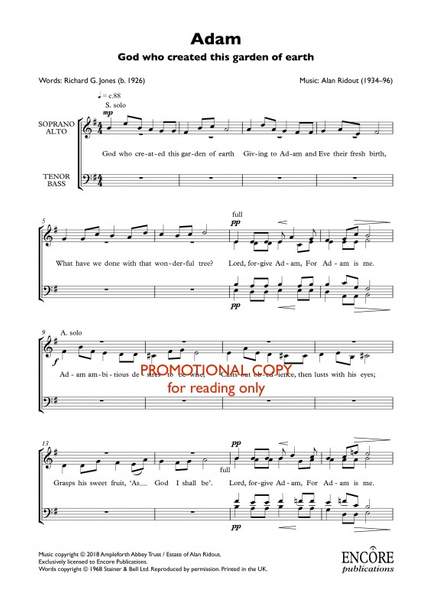 Alan Ridout: Adam