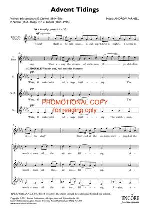 Andrew Parnell: Advent tidings